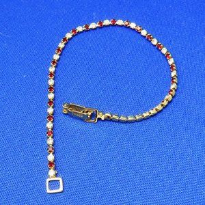 Tennis Bracelet, Crystal, Zirconia, 14 KGS, 7"